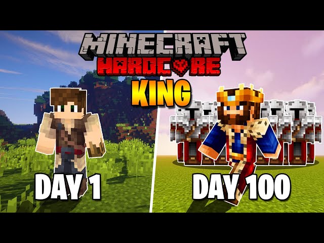 I Survived 100 Days as a King in Minecraft Hardcore