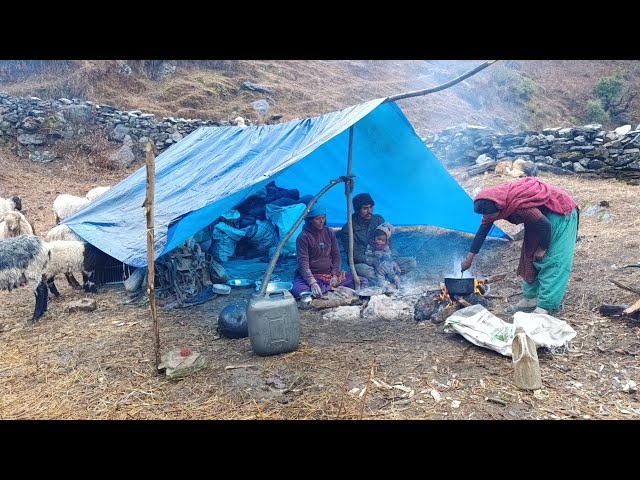 Best Life in A Himalayan Villages During The Rainy Day | Organic Food | Very Peaceful Rural Nepal .