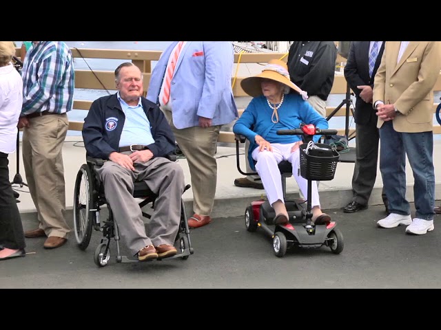 George H.W. Bush, former first lady rededicate Kennebunk bridge