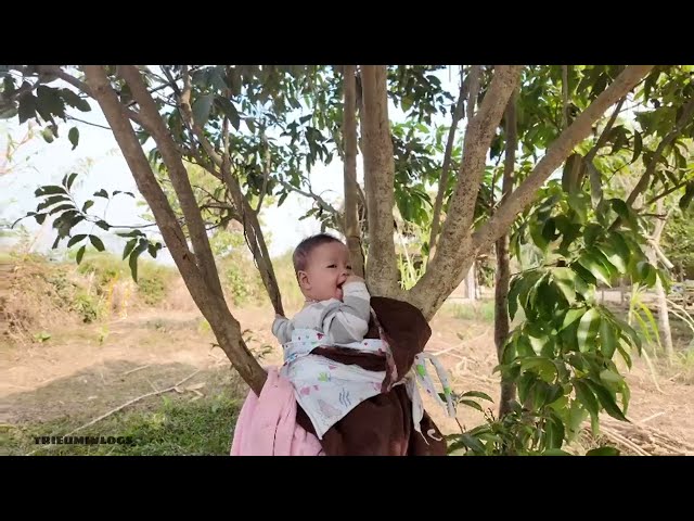 Rural Life Baby Following Mom to Work So Adorable