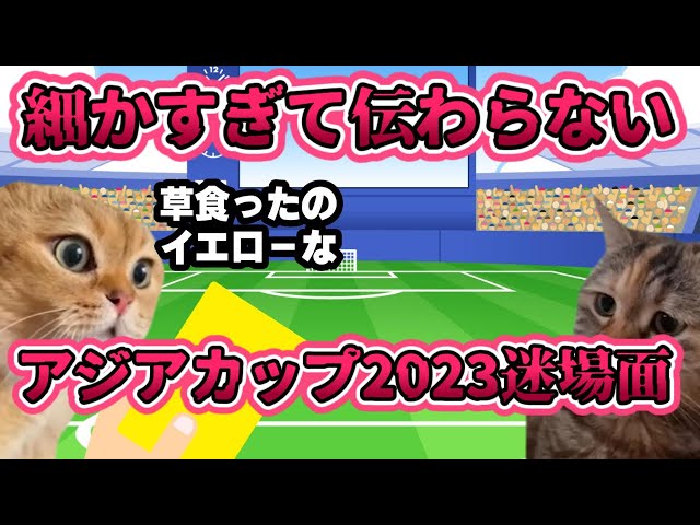 マニアックすぎるアジアカップ2023の名(迷)シーン3選【猫ミーム】【サッカー】【 #猫ミーム #猫マニ #新人vtuber #vtuber 】