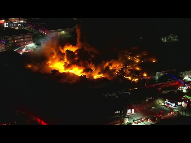 Crews in Philadelphia battling plant fire