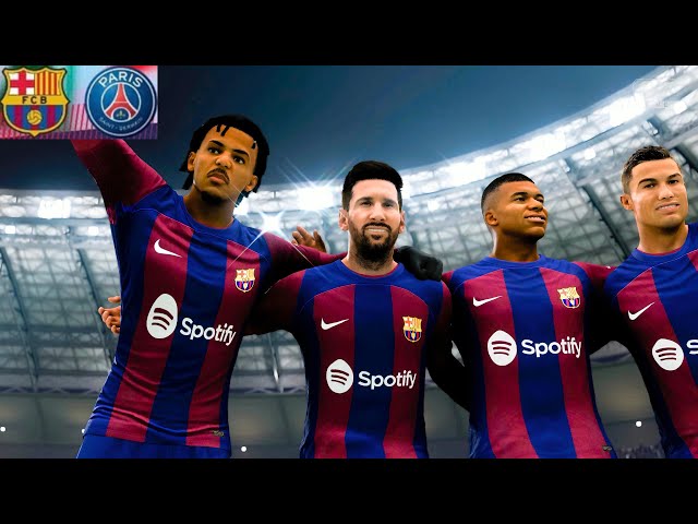 FC 24_ Barcelona vs Paris S.G - Super Cup Final Ft. Messi, Ronaldo, Neymar and Mbappe | PS5™[4K60]