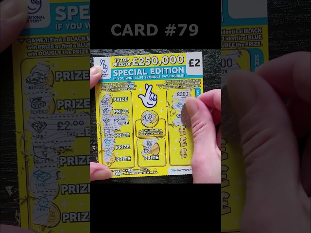 £250,000 SPECIAL EDITION Scratch Card ASMR National Lottery #viralshorts #scratching #shorts #asmr