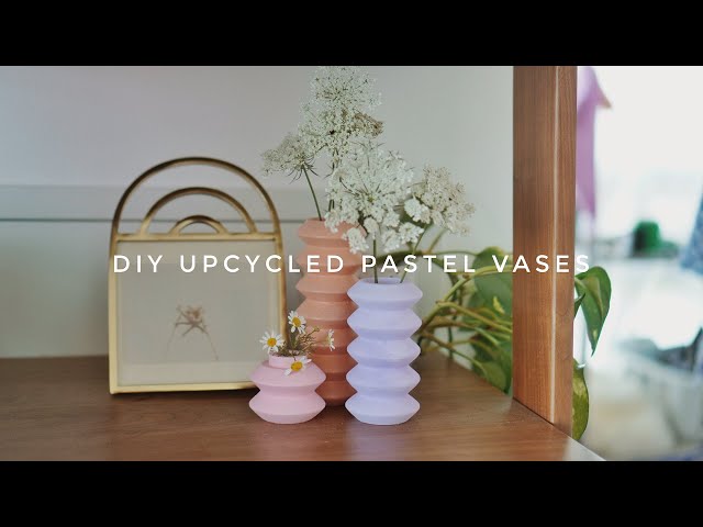 upcycling this into pastel stem vases