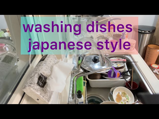 washing dishes with me japanese style