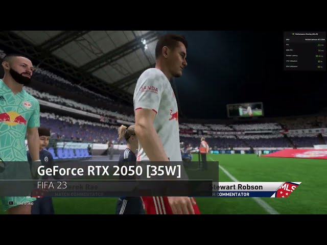 🎮 NVIDIA GeForce RTX 2050 [Laptop, 35W] - FIFA 23 gameplay benchmarks (1080p)