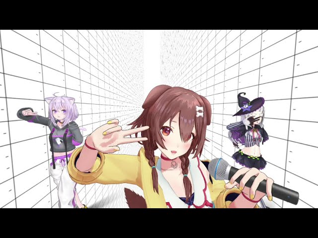 【VR180】Perfume - Dream Fighter by Okayu, Korone, Shion【Hololive MMD】8K 3D VR