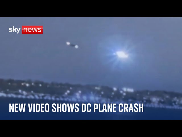 New video shows plane & helicopter colliding in Washington DC