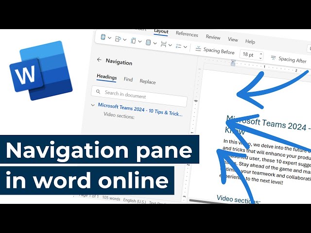 Microsoft Word - Using the navigation pane in Word Online