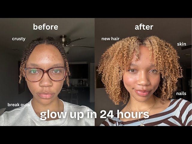 EXTREME 24 hour GLOW UP for 2025 | hair, nails, makeup!