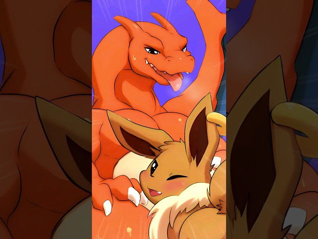 Big Charizard and Little Eevee