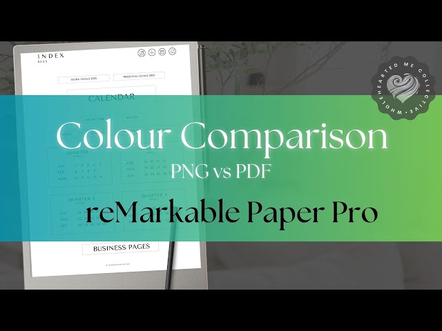 Is Color different between PDF and PNG's? | remarkable Paper Pro