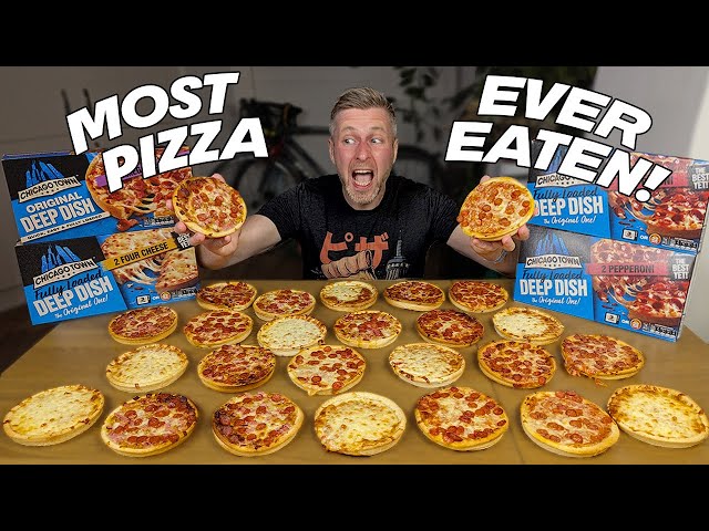 MOST PIZZAS EVER EATEN! 10,000 CALORIE CHICAGO TOWN PIZZA CHALLENGE