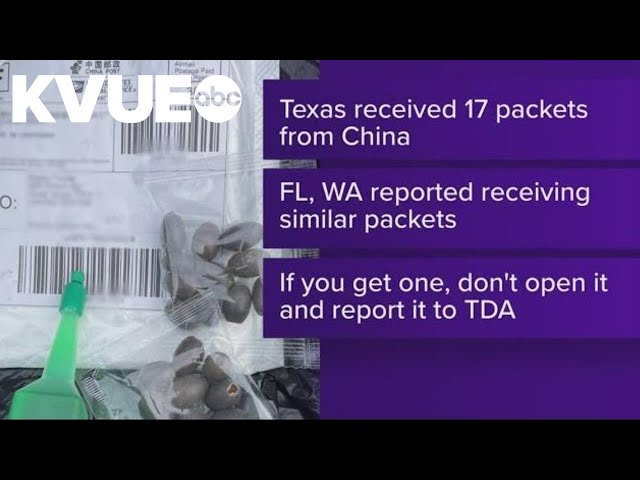 Texas Department of Agriculture issues warning about mystery seed packages from China