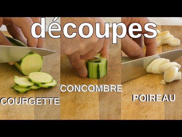 Maîtrisez la découpe de courgette, concombre et poireau : canneler, émincer, préparer