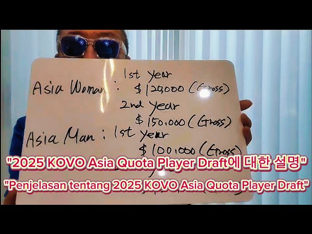 "2025 KOVO Asia Quota Player Draft에 대한 설명" "Penjelasan tentang 2025 KOVO Asia Quota Player Draft"