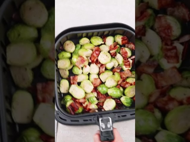 Air Fryer Brussel Sprouts With Bacon