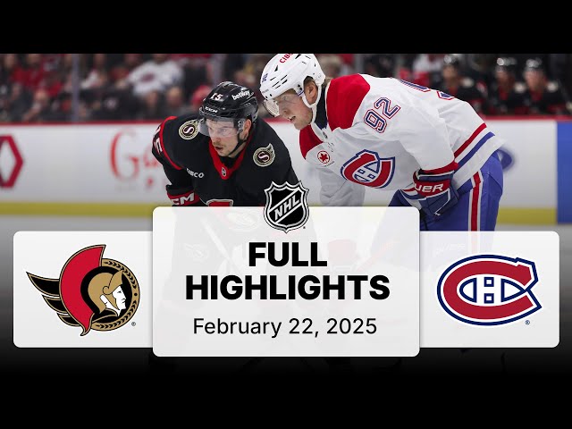 NHL Highlights | Canadiens vs. Senators | February 22, 2025