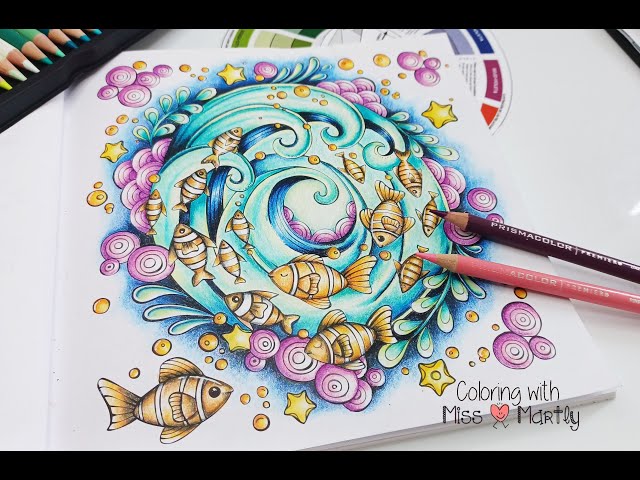 Coloring: Meine Reise durch Europa by Rita berman | Fishes with Prismacolors