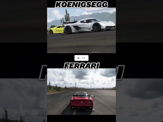 Koenigsegg vs Ferrari Drag race #shorts #youtubeshorts