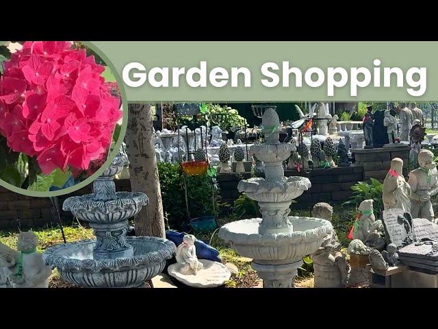 SHOPPING for Garden Decor & Flowers // Landscaping at our Son's NEW HOUSE!