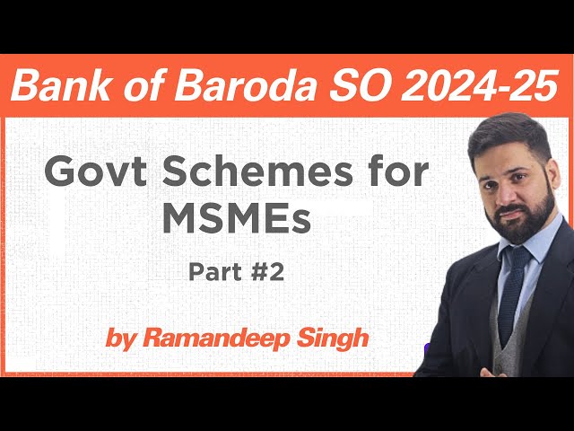 Most Important Government Schemes for BOB SO 2024-25 #2