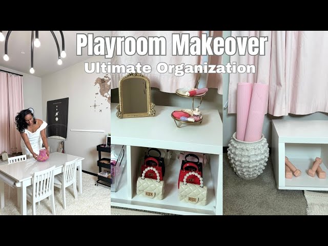 PLAYROOM TRANSFORMATION | GIRLS PLAYROOM | DECOR | Satisfying playroom decor &organization