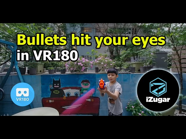 Bullets hit your eyes in VR180 (a K2 Pro demo)