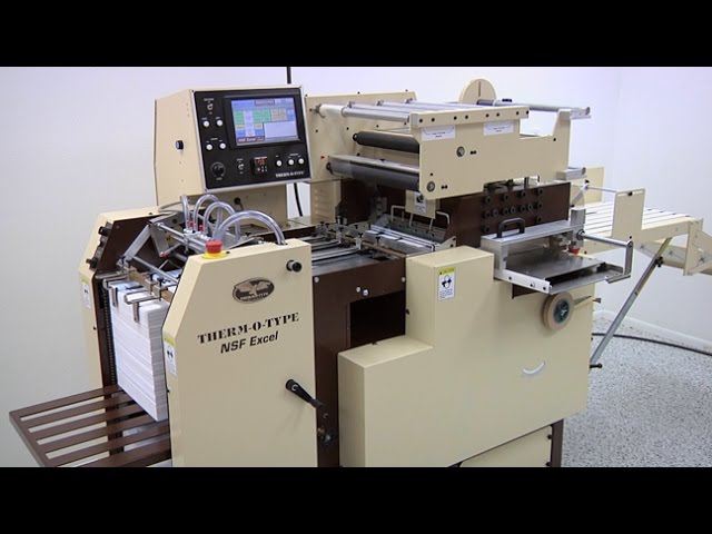 Hot Foil Stamping Equipment - NSF Excel Demonstration - THERM-O-TYPE Corp.