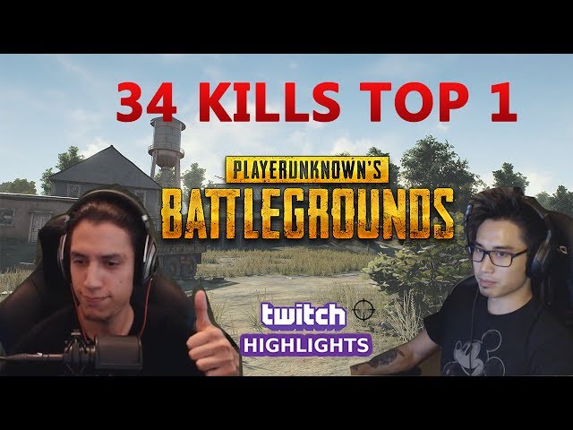 Twitch Highlights - Grimmmz & Anthony 34 kills Duo PUBG - BREAKING THE KILL RECORD Full Match