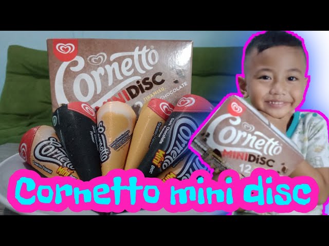 Eskrim cornetto mini disc | rasa tiramisu dan dark chocolate