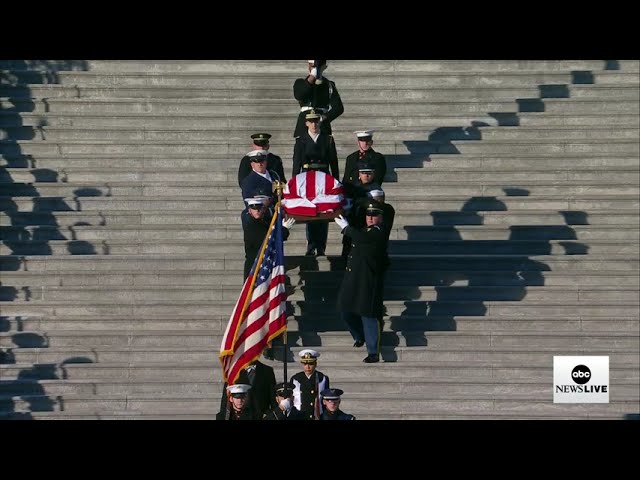 Former President Jimmy Carter's casket departs U.S. Capitol en route to state funeral