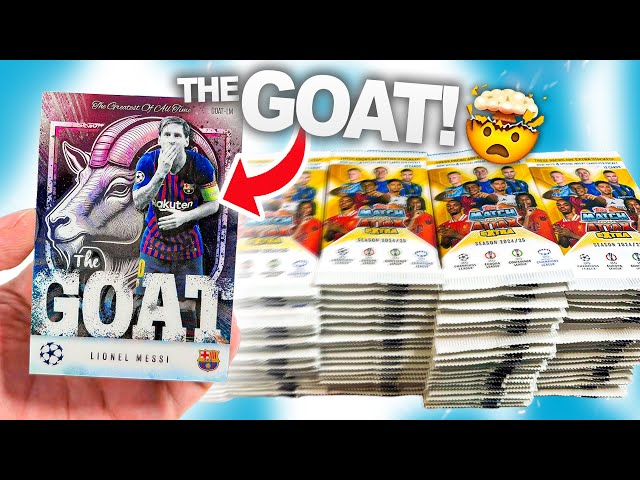 I PACKED the ULTRA-RARE *GOAT* CARD in 100 PACKS of MATCH ATTAX EXTRA 2025! (Messi GOAT!)