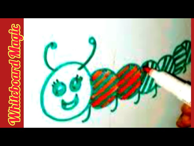 How to draw a cute caterpillar easy🐛 Step by step drawing for kids