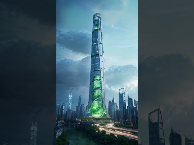 AI Digital Pinnacle Tower | Cyberpunk AI🤖✨#short #shorts #ai