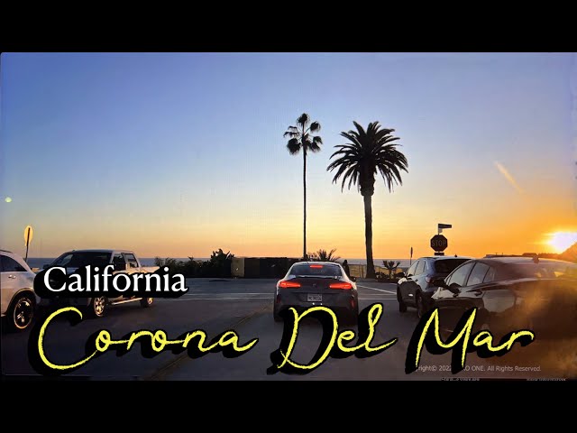 Newport Beach's scenic Corona Del Mar sunset driving tour. 🇺🇸 California, USA, Travel Guide [4K HDR]