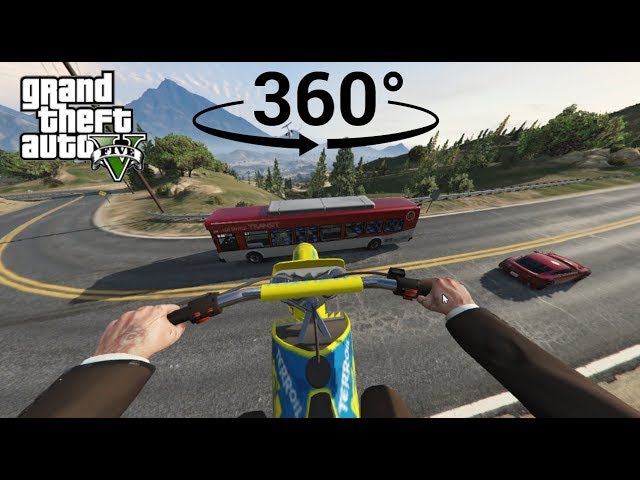 Chasing a Jet on a Dirtbike in VR - GTA V 360°