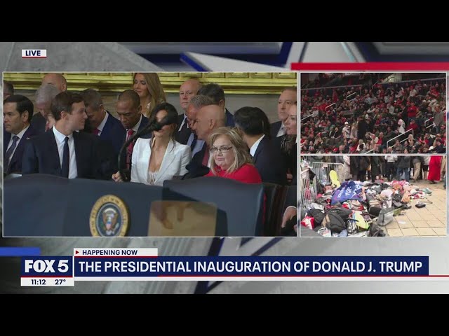 Expensive bags discarded on sidewalk near Capital One Arena | Trump inauguration 2025