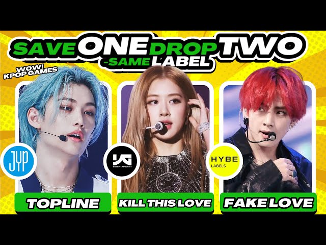 SAVE ONE SONG KPOP: SAME COMPANY / LABEL ✅ | SAVE 1 DROP 2 | WOW KPOP GAMES | KPOP QUIZ 2024