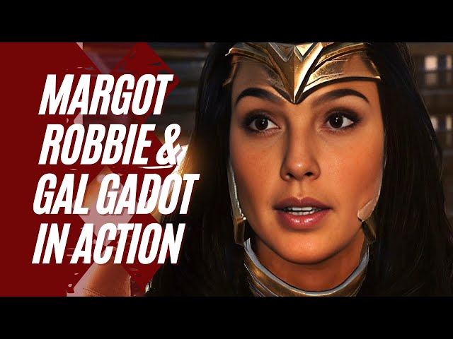 Gal Gadot & Margot Robbie in Gaming Action w/ Melissa Benoist. Harley Quinn Wonder Woman & Supergirl