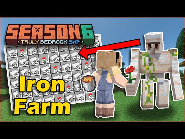 I Built An IRON FARM \ TRADING HALL on Truly Bedrock Season 6 | Minecraft 1.21