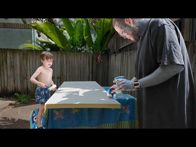 Family Bonding: Painting a BIG Canvas with My Son