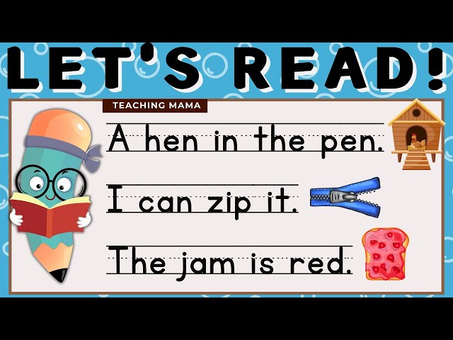 LET'S READ! | PRACTICE READING ENGLISH | SIMPLE SENTENCES | ENGLISH READING FOR KIDS | TEACHING MAMA