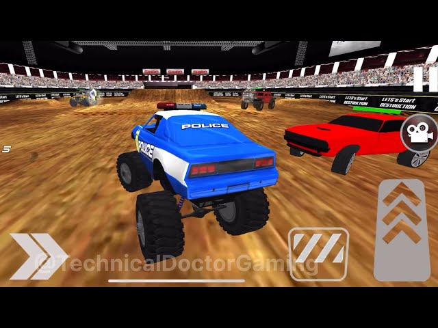 Monster Truck Driving Game - Police Crash Demolition Derby #2 - Car Racing 3D - iOS/Android Gameplay