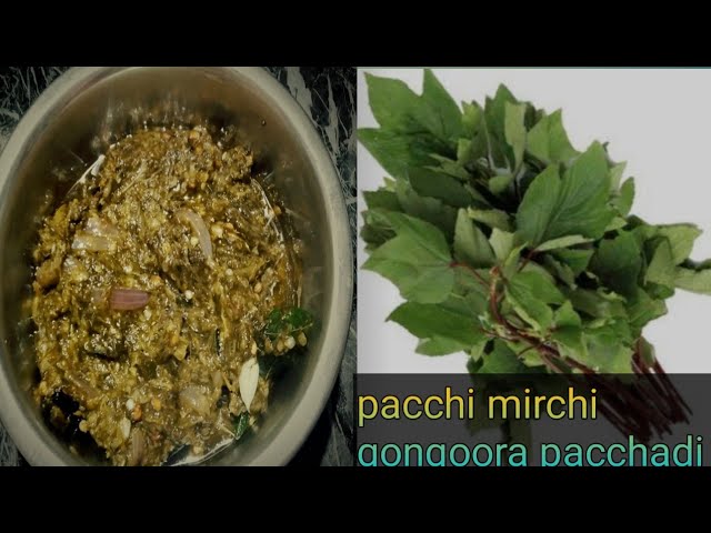 పచ్చిమిర్చి గోంగూర రోటి పచ్చడి| pacchi mirchi gongoora pacchadi| Roti pacchadi|  @LV Lavanya world