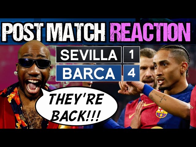 Sevilla Barcelona REACTION | RAPHINA BALLON D'OR STORYLINE! RESPECT LEWANDOWSKI! TITLE FAVES? 👀👀