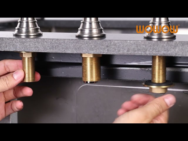 How to Install A WOWOW Bridge Kitchen Faucet with Side Sprayer