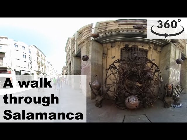 360 Salamanca, Spain. A touristy street walk through town