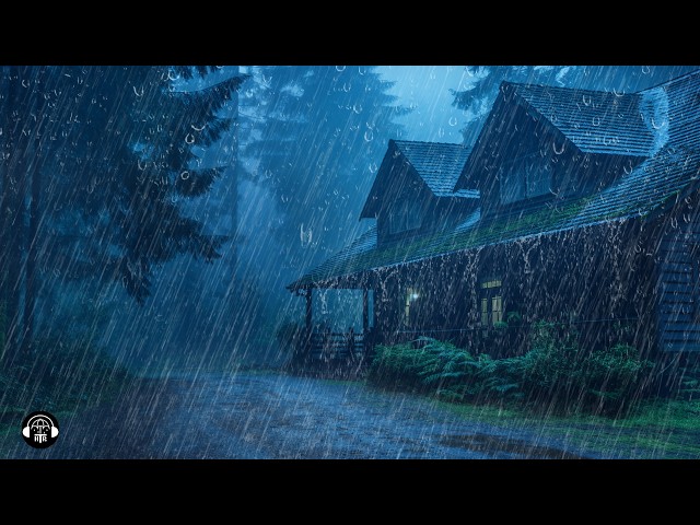 The Most Relaxing Rain Sounds for Sleeping| Strong Rainstorm on Tin Roof & Powerful Thunder at Night